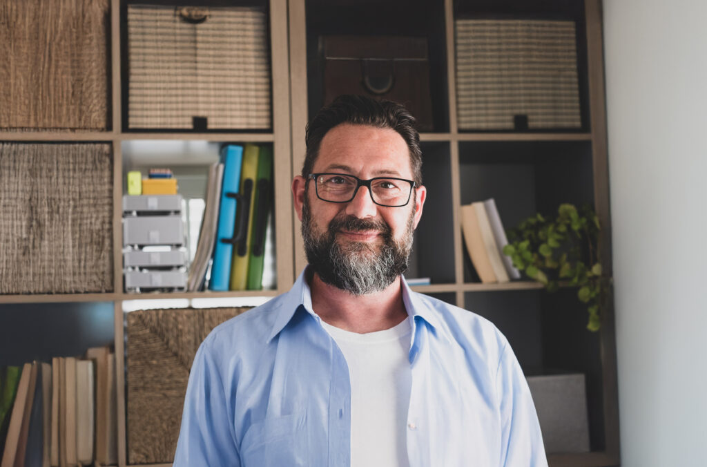 Business owner standing in office