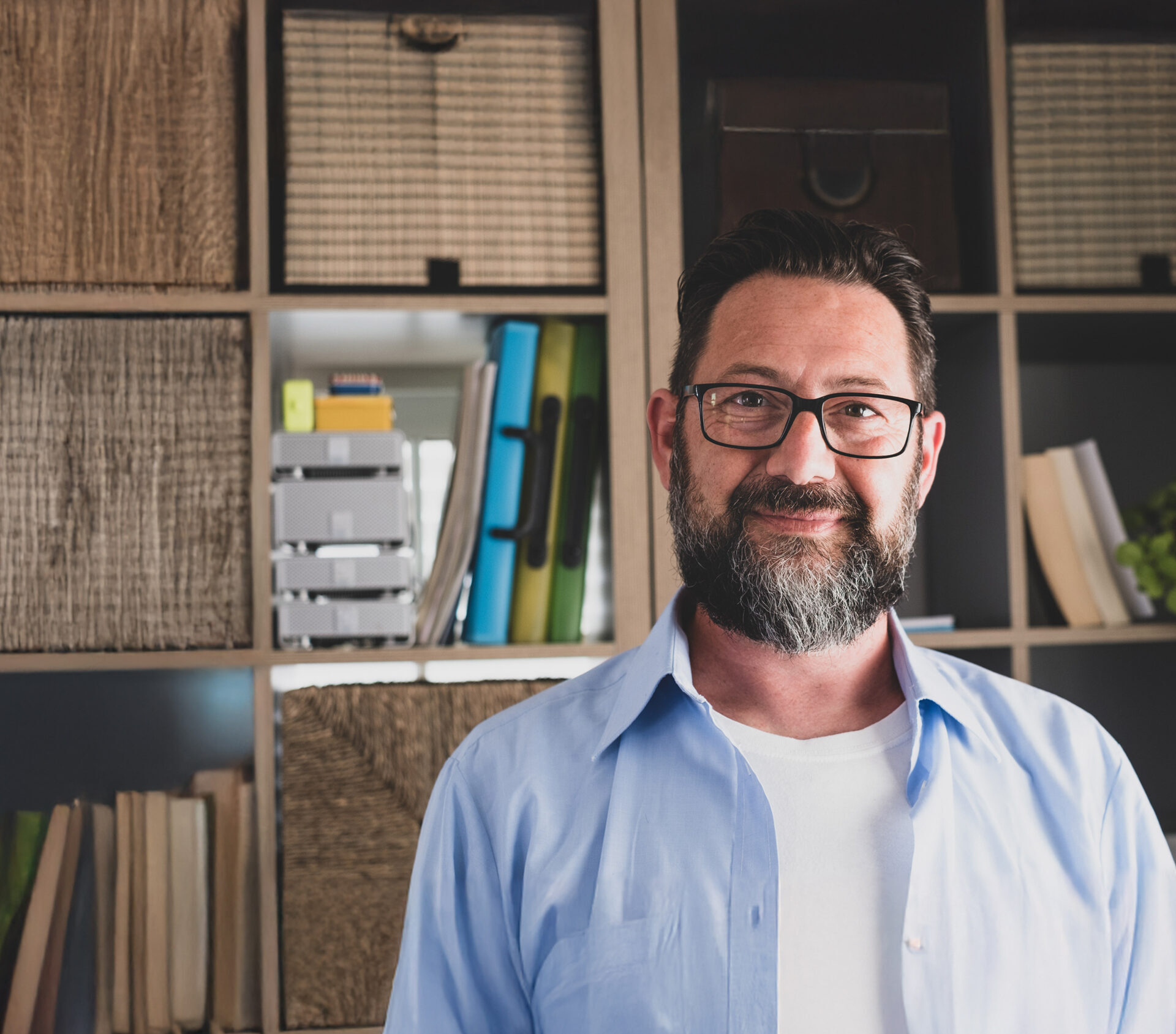 Business owner standing in office